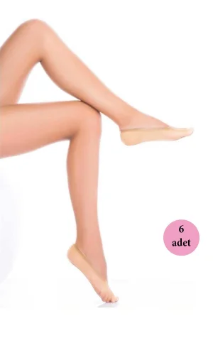 6 Adet Microfiber Suba Kadın Babet Çorap Sahra 51