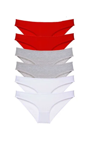 6 adet Süper Eko Set Likralı Kadın Slip Külot 548