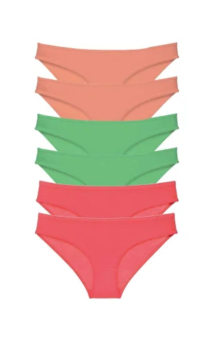 6 adet Süper Eko Set Likralı Kadın Slip Külot 549