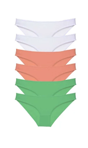 6 adet Süper Eko Set Likralı Kadın Slip Külot 550