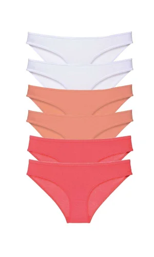 6 adet Süper Eko Set Likralı Kadın Slip Külot 551