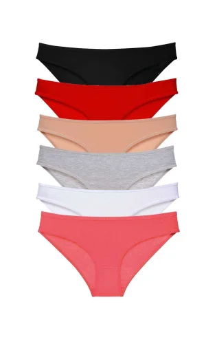 6 adet Süper Eko Set Likralı Kadın Slip Külot Renk 3