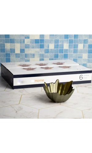 6lı Yaprak Şekilli 13 cm. Cam Kase Royaleks-SMG05926