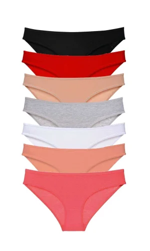 7 adet Süper Eko Set Likralı Kadın Slip Külot Set 2