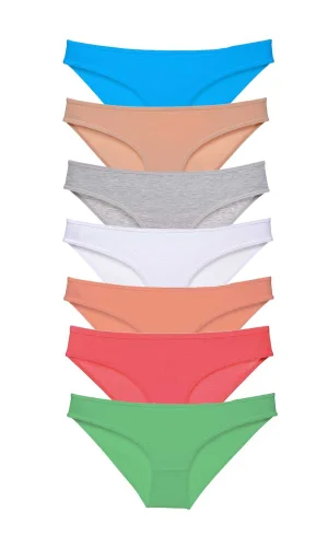 7 adet Süper Eko Set Likralı Kadın Slip Külot Set 6