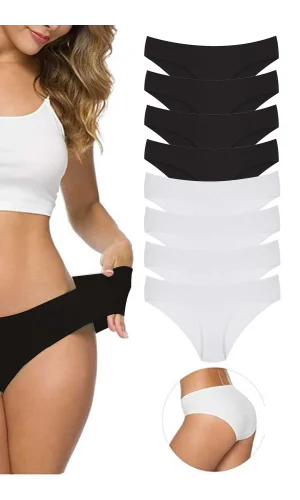 8 Adet Kadın Dikişsiz Lazer Kesim Esnek İz yapmayan Külot S1