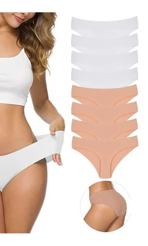 8 Adet Kadın Dikişsiz Lazer Kesim Esnek İz yapmayan Külot S3