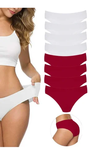 8 Adet Kadın Dikişsiz Lazer Kesim Esnek İz yapmayan Külot S5