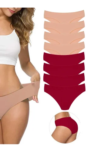 8 Adet Kadın Dikişsiz Lazer Kesim Esnek İz yapmayan Külot S6