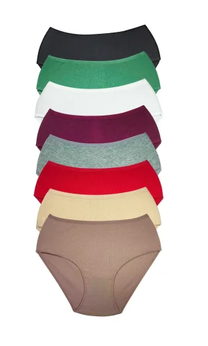 8 Adet Kadın Yüksek Bel Ribana Bato Külot S009