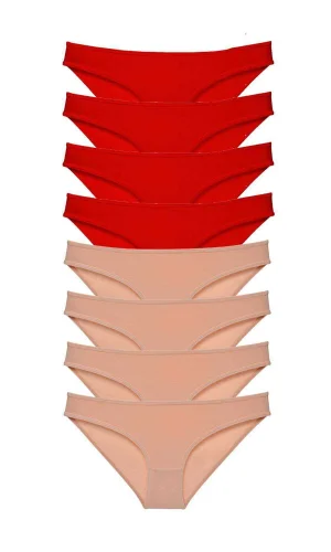 8 adet Süper Eko Set Likralı Kadın Slip Külot