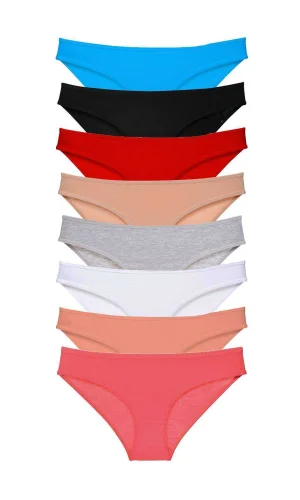 8 adet Süper Eko Set Likralı Kadın Slip Külot Set 2