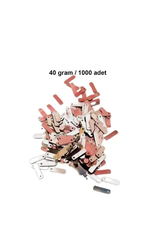 Açık Kırmızı 15 x 5 mm Dantel Oya Yazma Halhal Abiye Lazer Kesim Pul 1000 adet / 40 gram