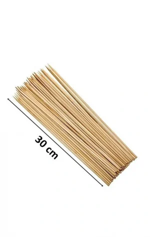 Ahşap Çöp Şiş Çubuğu 30 Cm - 50 Adet