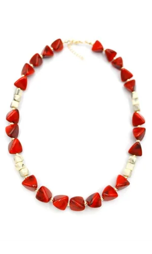 Akrilik Kolye - Kırmızı