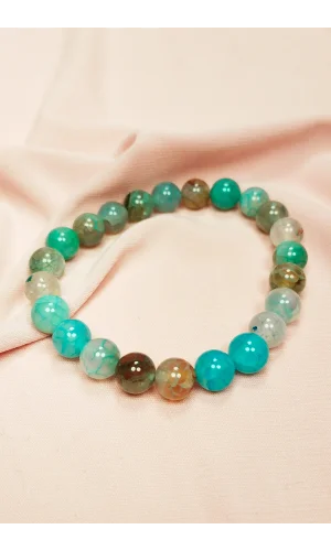 Akuamarin Doğal Taş Bileklik Kutulu