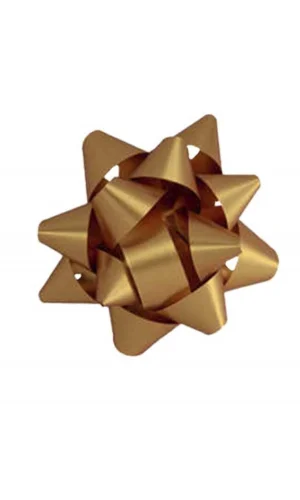 Altın Renkli Mat Metalik Hediye Paketi Süsü No:2 100lü