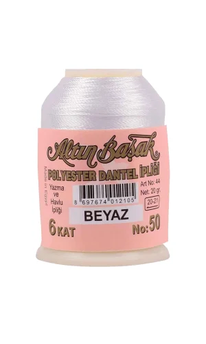 Altınbaşak Oya ve Dantel İpi 20 gr - Royaleks - No: BEYAZ