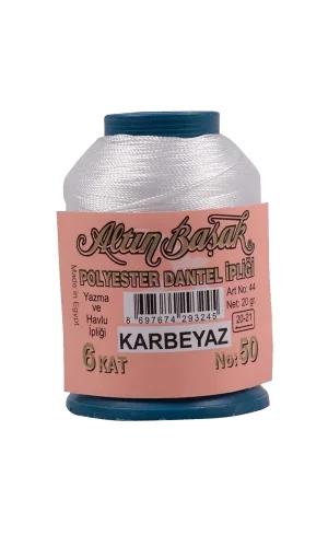 Altınbaşak Oya ve Dantel İpi 20 gr - Royaleks - No: K.BEYAZ