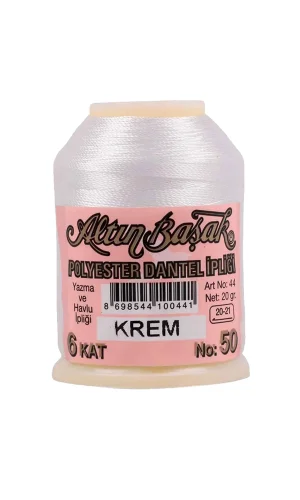 Altınbaşak Oya ve Dantel İpi 20 gr - Royaleks - No: KREM