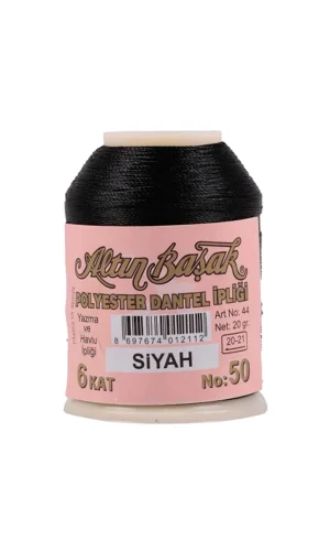 Altınbaşak Oya ve Dantel İpi 20 gr - Royaleks - No: SİYAH