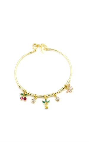 Ananas Charmlı Bilezik - Altın