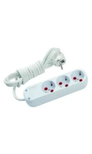 Asel 3lü Topraklı Kablolu Priz 3 mt Ast 303