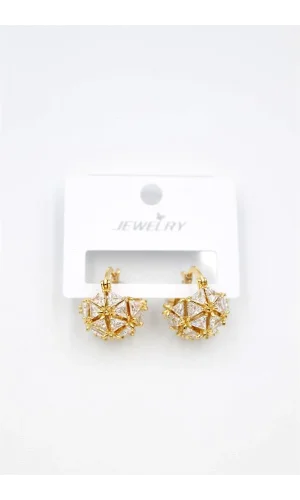 Baget Çanta Küpe - Altın