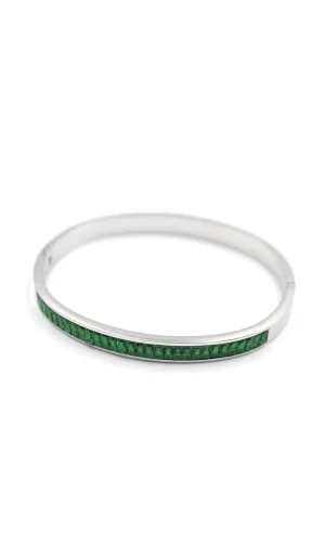 Baget Taşlı Bilezik - Yeşil