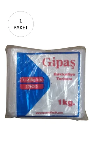 Bakkaliye Naylon Torba 1/2 Yarımlık 17x25 cm 1 kg 1 Paket (Takriben 475 Adet)