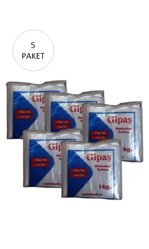 Bakkaliye Naylon Torba 1kg lık 20x30 cm 5 Paket (Takriben 1.800 Adet)