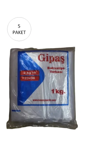 Bakkaliye Naylon Torba 2kg lık 23x36 cm 5 Paket (Takriben 1.300 Adet)