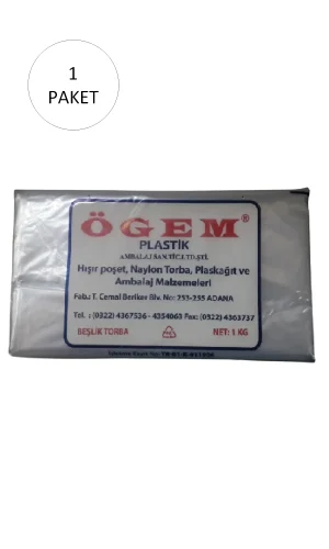 Bakkaliye Naylon Torba Beşlik 30x52 cm 1 kg 1 Paket (Takriben 105 Adet)