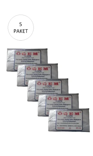Bakkaliye Naylon Torba Beşlik 30x52 cm 1 kg 5 Paket (Takriben 525 Adet)