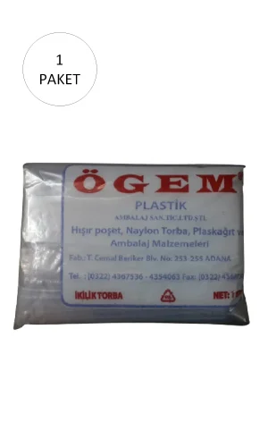 Bakkaliye Naylon Torba İkilik 22x36 cm 1 kg 1 Paket (Takriben 195 Adet)