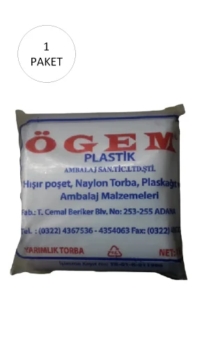 Bakkaliye Naylon Torba Yarımlık 14x27 cm 1 kg 1 Paket (Takriben 360 Adet)