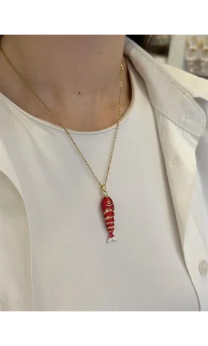 Balık Kolye - Kırmızı