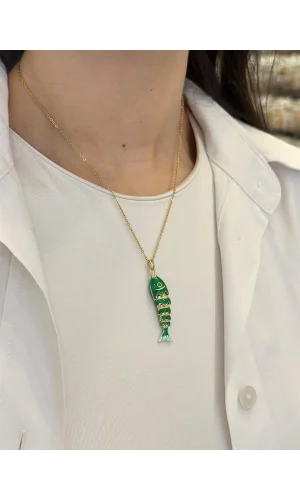 Balık Kolye - Yeşil