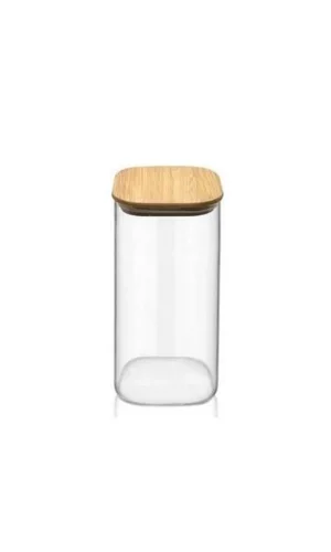 Bambu Kapaklı Cam Kavanoz 65X90 Royaleks-KVN31