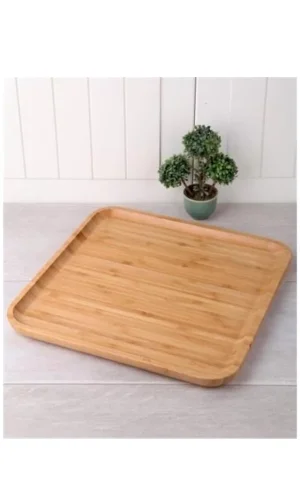 Bambu Kare Sunum Tabağı 30cm Royaleks-KR3030