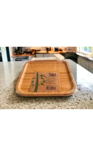 Bambu Kare Tabak 20 * 20 * 1.5 Cm Royaleks-KR2020