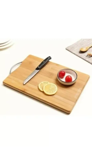 Bambu Metal Saplı Ekmek Kesme Tahtası 30x20x1,8 Cm Royaleks-67459