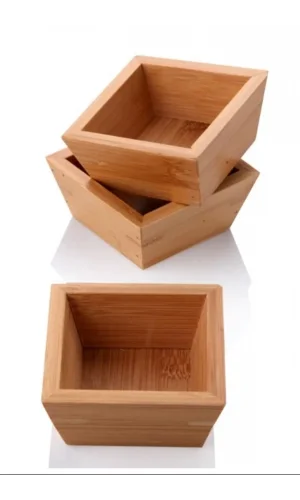 Bambu Sunum Kare Çerezlik 1 Adet Royaleks-PS10