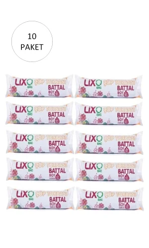 Battal Boy Çöp Torbası 75 x 90 cm 10 Lu Rulo x 10 Paket = 100 Adet (Mavi)