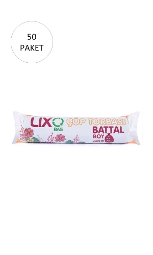 Battal Boy Çöp Torbası 75 x 90 cm 10 Lu Rulo x 50 Paket = 500 Adet (Mavi)