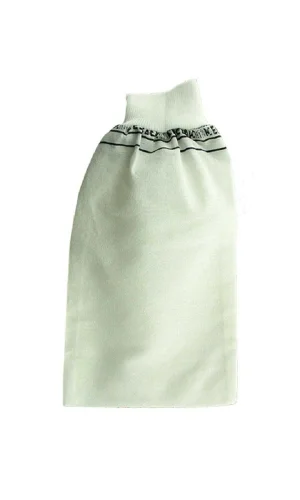 Beyaz Banyo Hamam Kesesi Lastikli 25x17 Cm