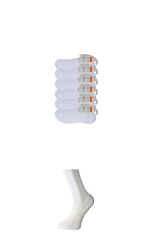Beyaz Erkek Babet Çorap 6 çift