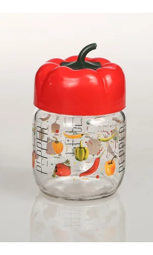 Biber Desenli Kavanoz 1000 Cc Royaleks-BD1000