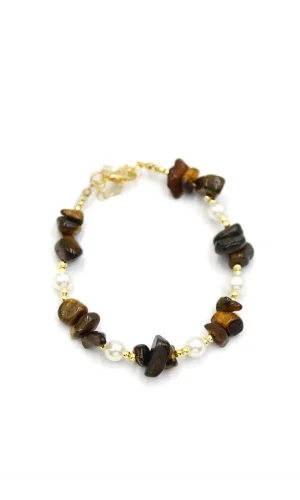 Boncuk Bileklik - Kahverengi