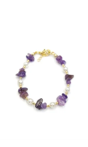 Boncuk Bileklik - Mor